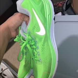 Neon reflective nike shoes